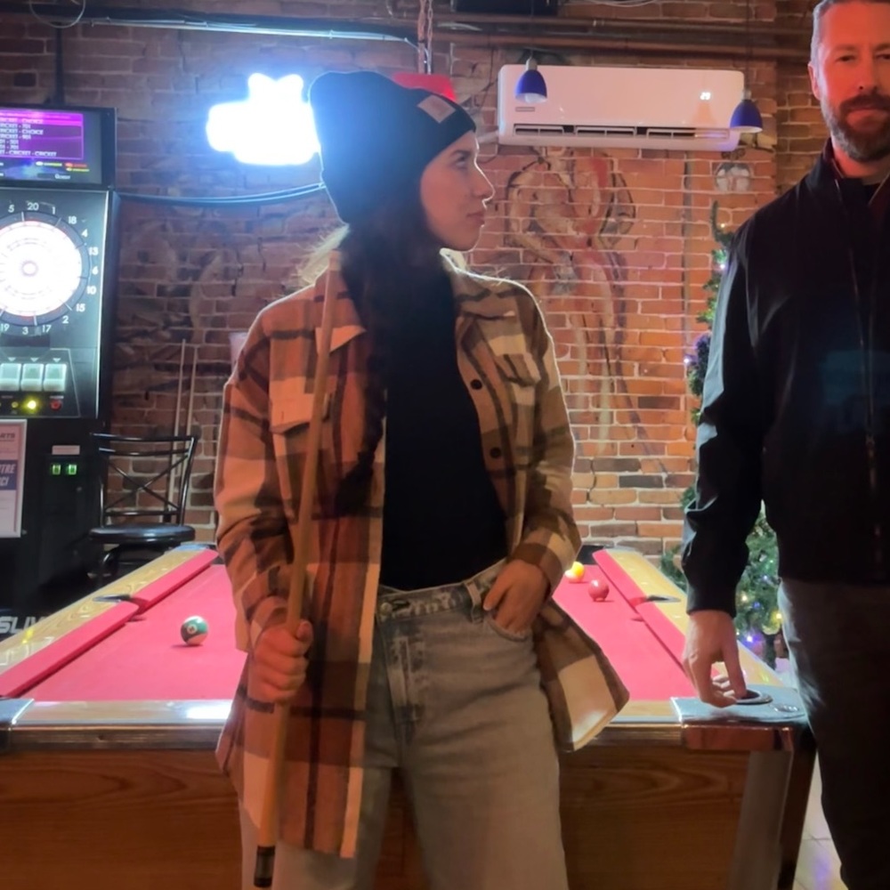 Casual Plaid Shacket Button Down Long Sleeve Shirt